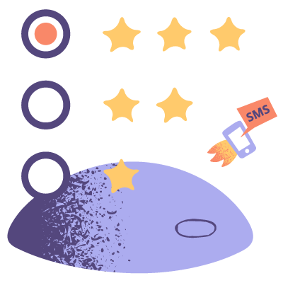 Review request SMS message