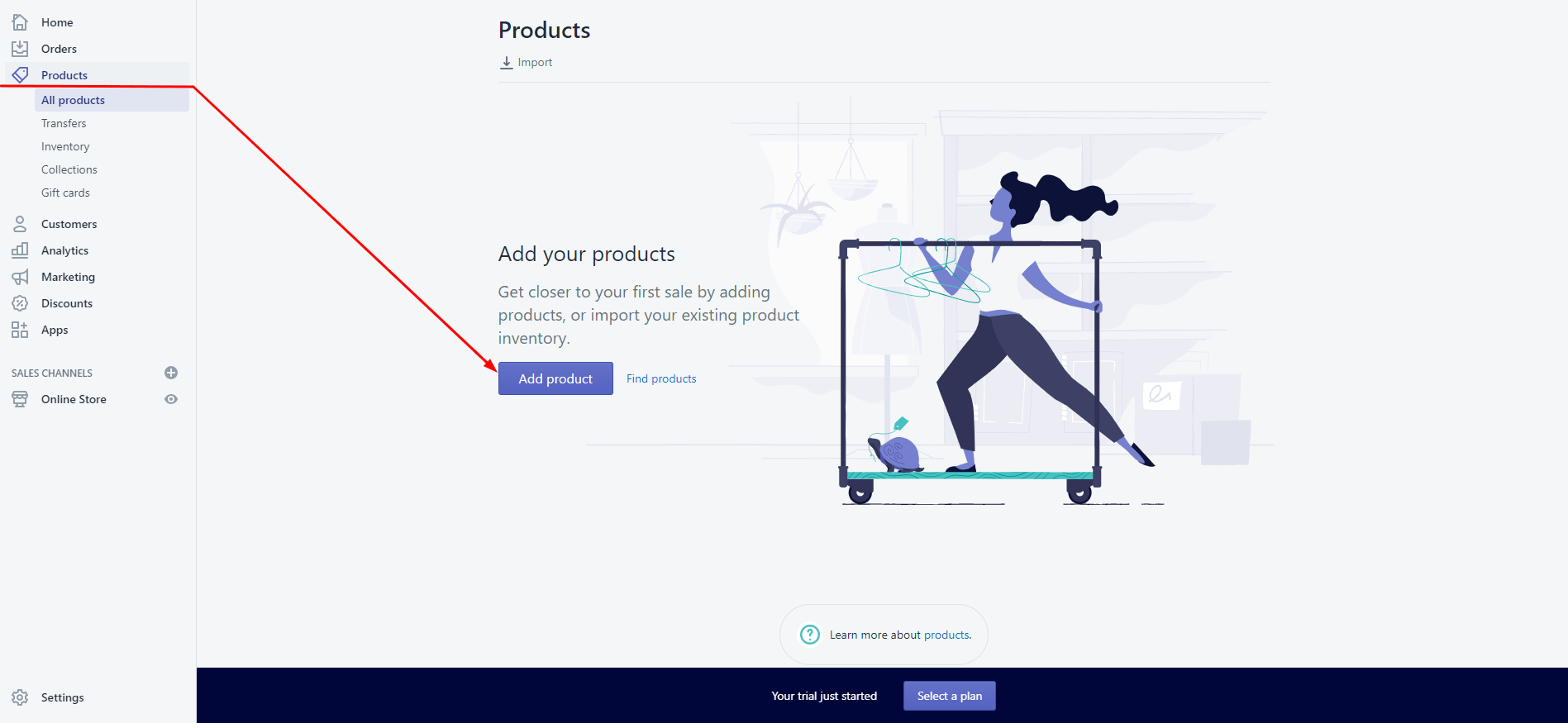 Adding first product in your shopify store