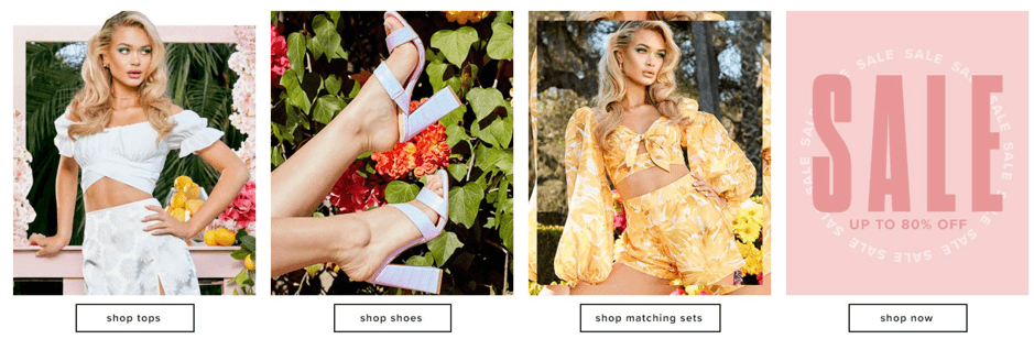 Fashionnova store front collection images