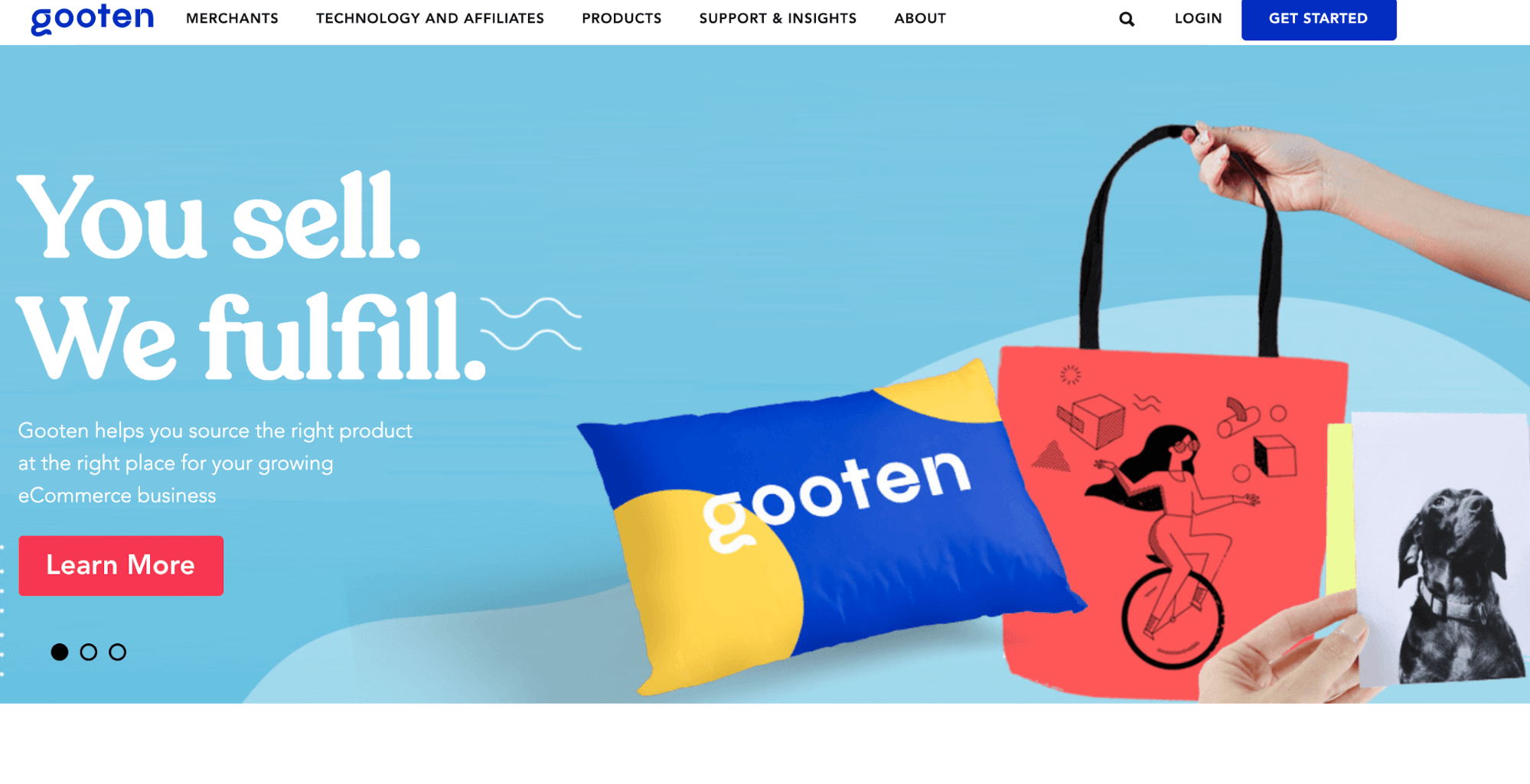 Gooten - Shopify application - homepage