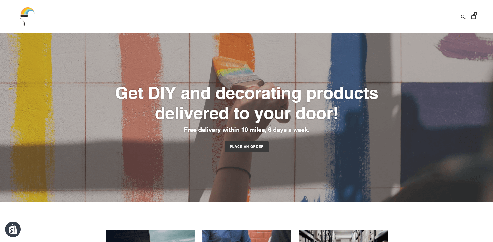 Your store home page