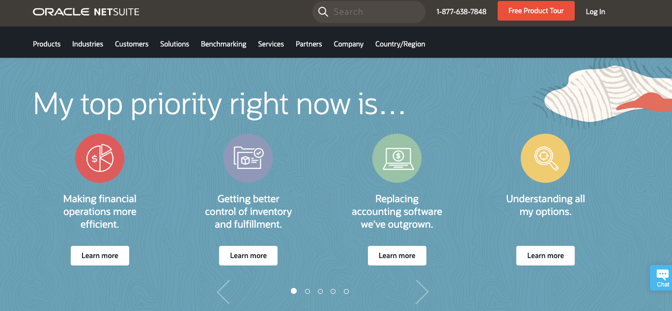 NetSuite - homepage