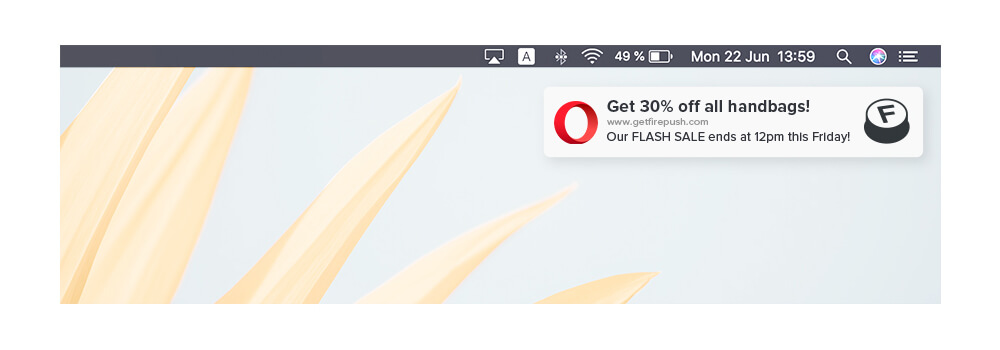 Chrome push notifications show the old red O logo - Website Bugs
