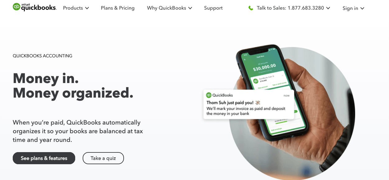 QuickBooks - homepage