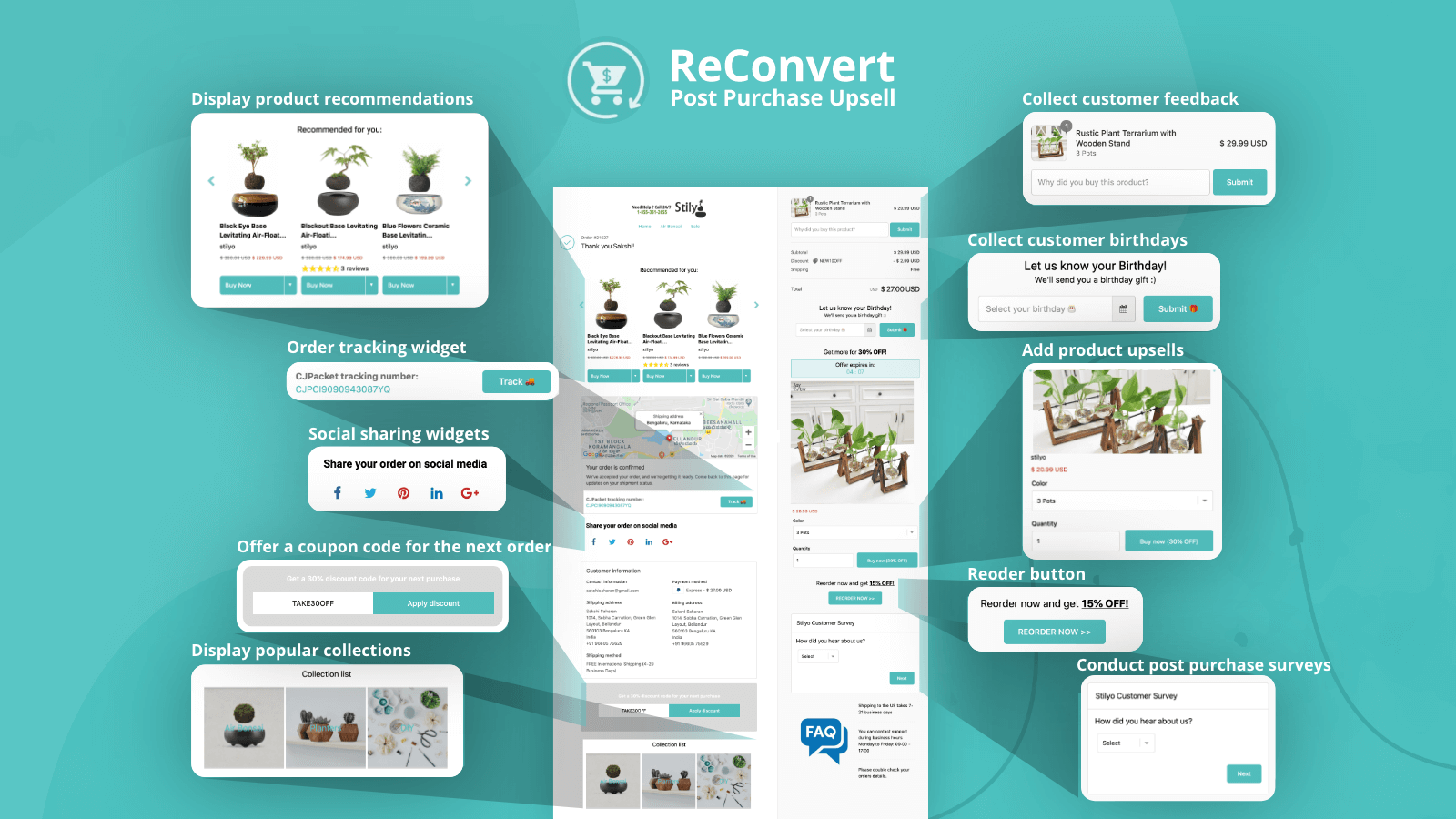ReConvert app helps with post purchase upsell