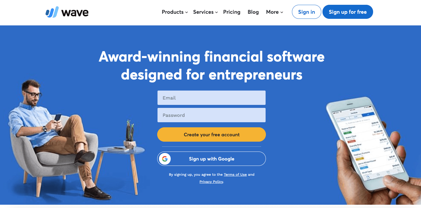 Wave - homepage