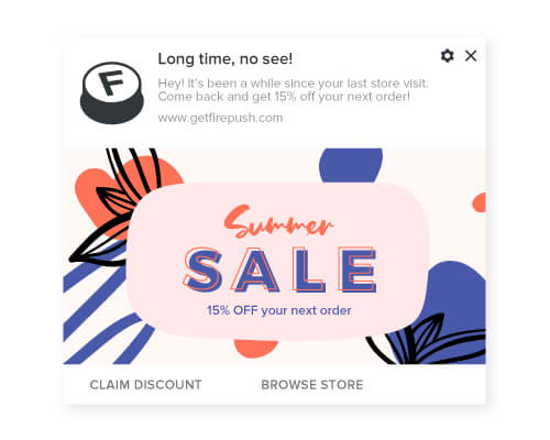 App push notifications to win back customers on Shopify