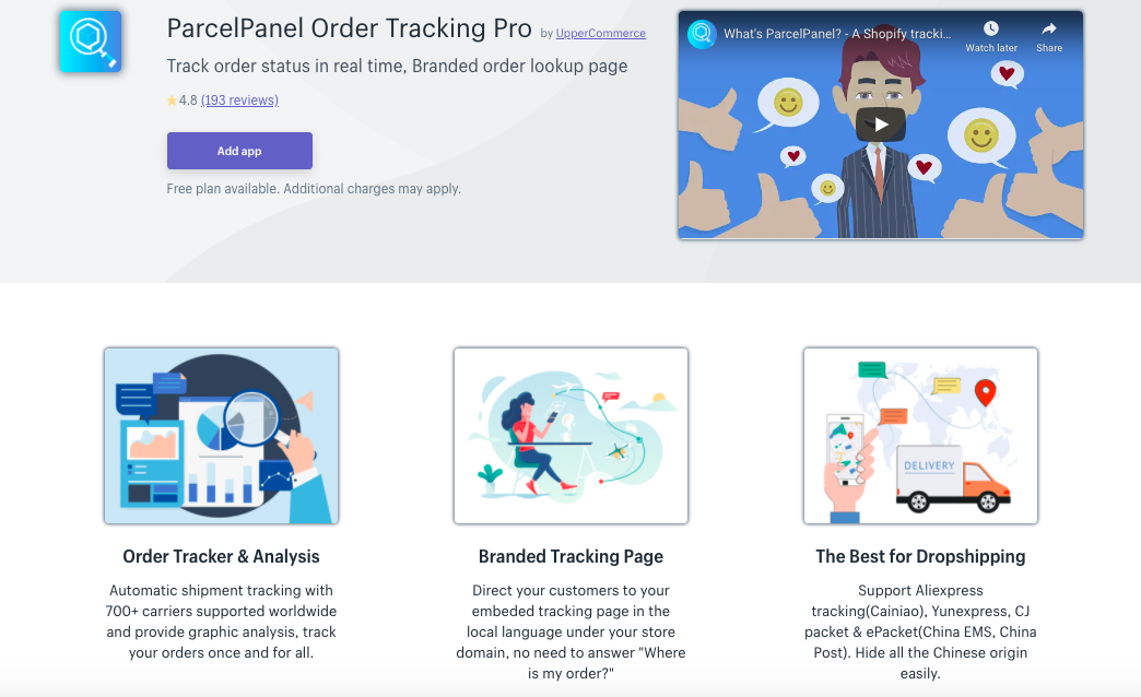 TrackingMore ‑ Order Tracking - Best Shopify order tracking App