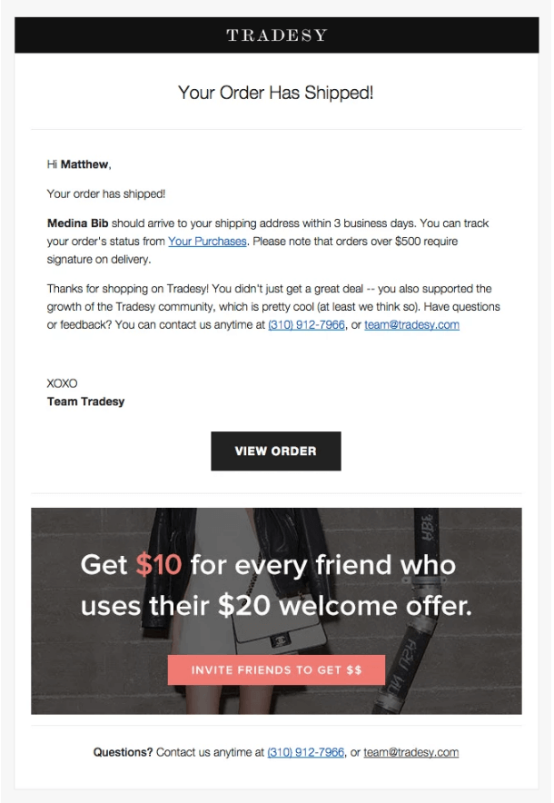 Tradesy Email Newsletters: Shop Sales, Discounts, and Coupon Codes