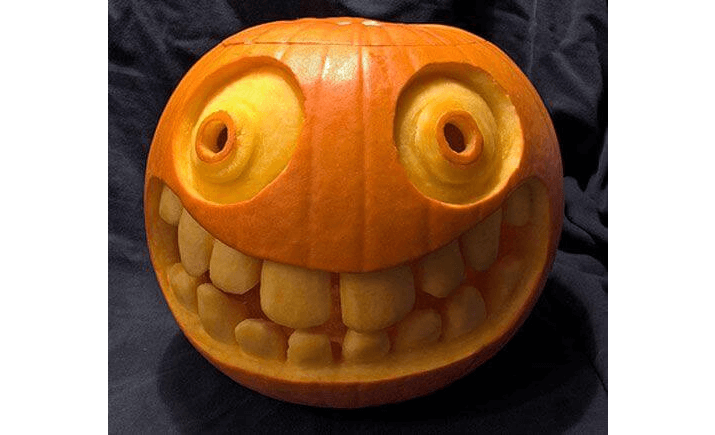 Halloween pumpkin with a big smile
