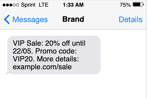 sms example