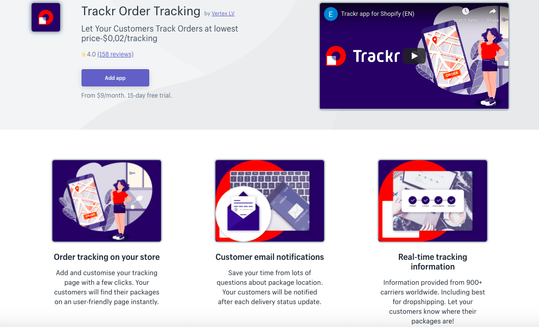 Shopify Tracking APP